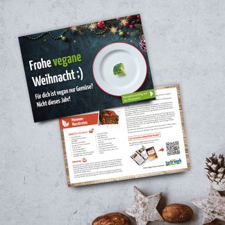 Flyer »Frohe vegane Weihnachten« (100er-Pack) – DIN A5